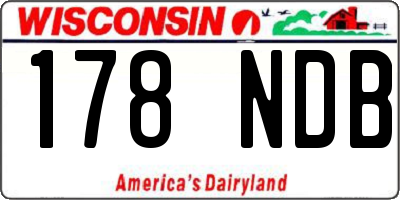 WI license plate 178NDB