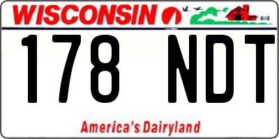 WI license plate 178NDT