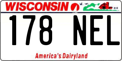 WI license plate 178NEL