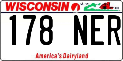 WI license plate 178NER