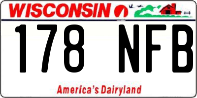 WI license plate 178NFB