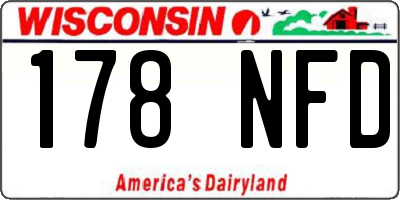 WI license plate 178NFD