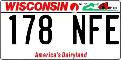 WI license plate 178NFE