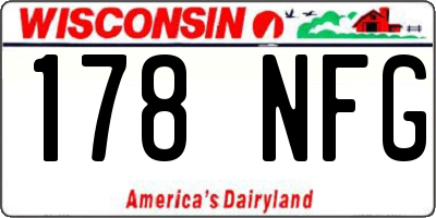 WI license plate 178NFG
