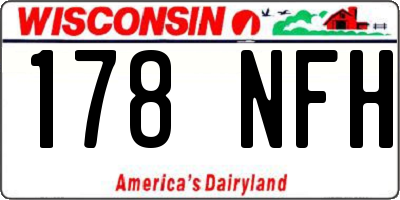 WI license plate 178NFH