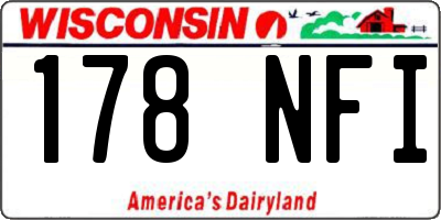 WI license plate 178NFI