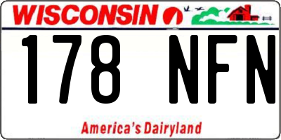 WI license plate 178NFN