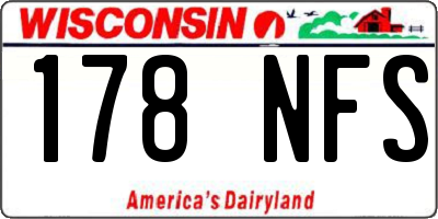 WI license plate 178NFS