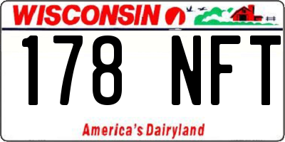 WI license plate 178NFT