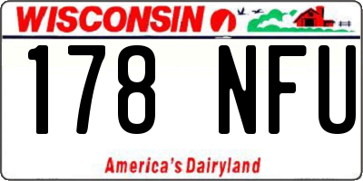 WI license plate 178NFU