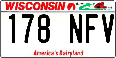 WI license plate 178NFV