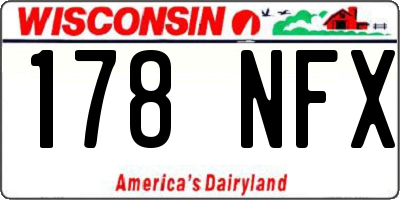 WI license plate 178NFX