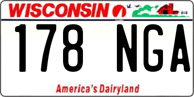 WI license plate 178NGA