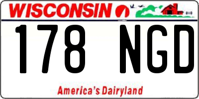 WI license plate 178NGD