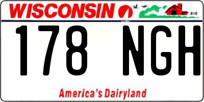 WI license plate 178NGH
