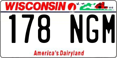 WI license plate 178NGM