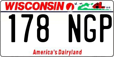 WI license plate 178NGP