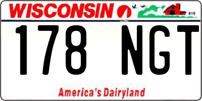 WI license plate 178NGT