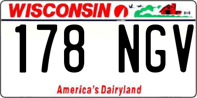 WI license plate 178NGV