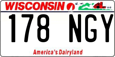 WI license plate 178NGY