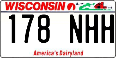WI license plate 178NHH