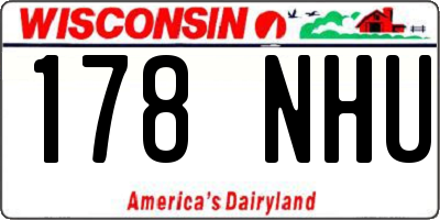 WI license plate 178NHU