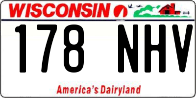 WI license plate 178NHV