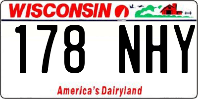 WI license plate 178NHY
