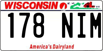 WI license plate 178NIM