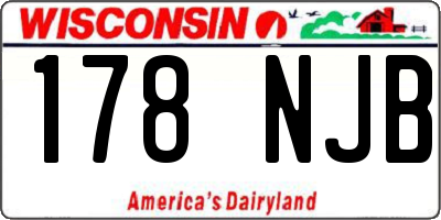 WI license plate 178NJB