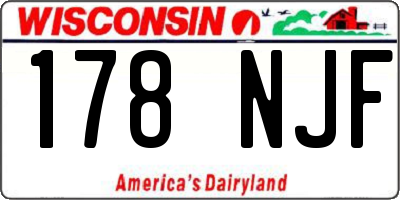 WI license plate 178NJF
