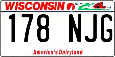 WI license plate 178NJG