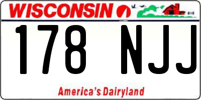 WI license plate 178NJJ
