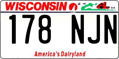WI license plate 178NJN
