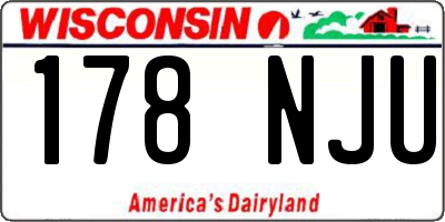 WI license plate 178NJU