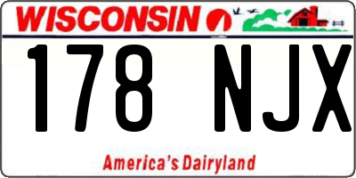 WI license plate 178NJX