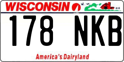 WI license plate 178NKB