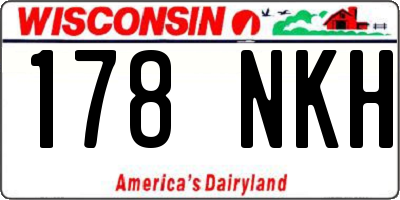 WI license plate 178NKH