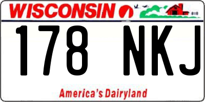 WI license plate 178NKJ