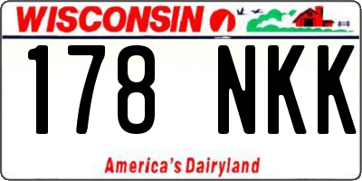 WI license plate 178NKK