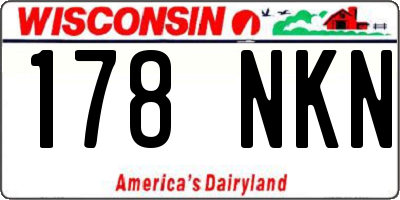 WI license plate 178NKN
