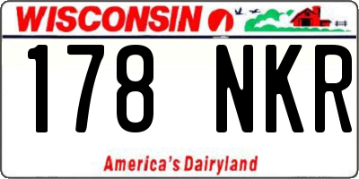 WI license plate 178NKR