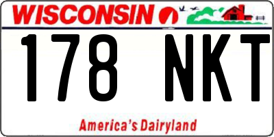 WI license plate 178NKT