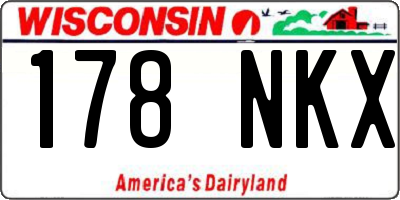 WI license plate 178NKX