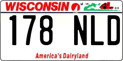 WI license plate 178NLD