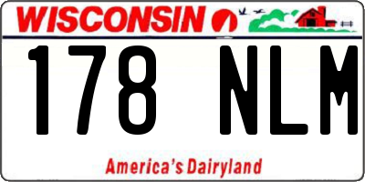 WI license plate 178NLM