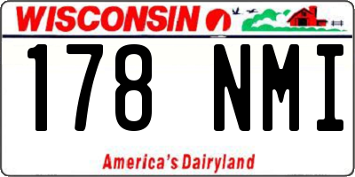 WI license plate 178NMI
