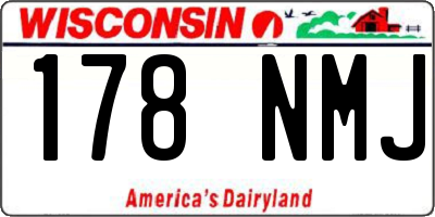WI license plate 178NMJ