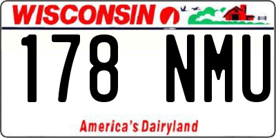 WI license plate 178NMU