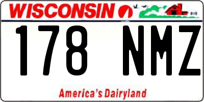 WI license plate 178NMZ